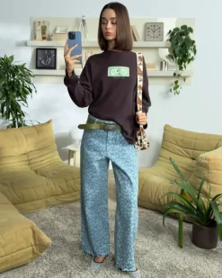 Pantalón Baggy Animal Print Old Denim