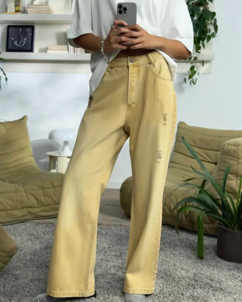 Pantalón Bootcut Amarillo