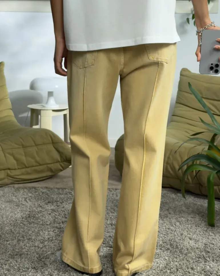Pantalón Bootcut Amarillo