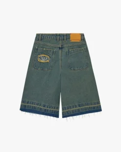 Pantalón Corto Baggy Indigo Old Denim