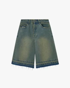 Pantalón Corto Baggy Indigo Old Denim