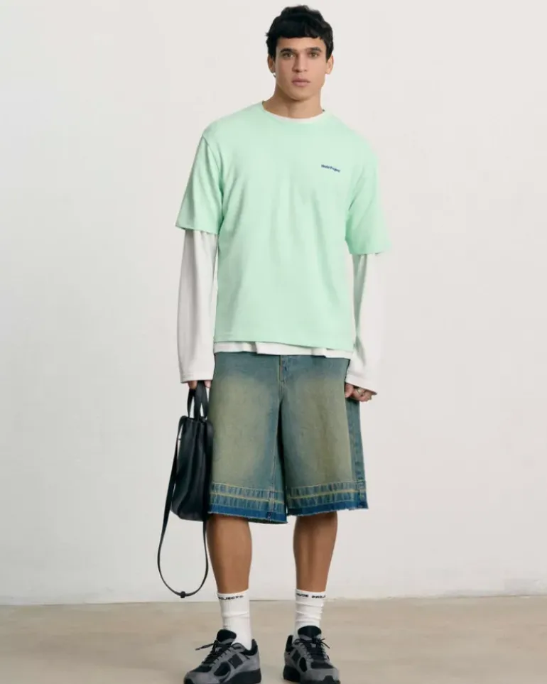 Pantalón Corto Baggy Indigo Old Denim