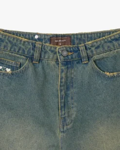 Pantalón Corto Baggy Indigo Old Denim