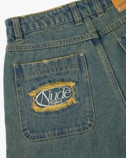 Pantalón Corto Baggy Indigo Old Denim