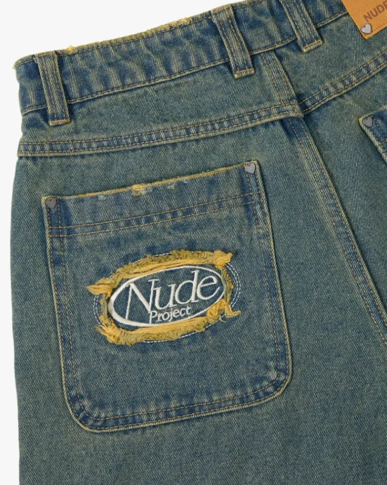 Pantalón Corto Baggy Indigo Old Denim