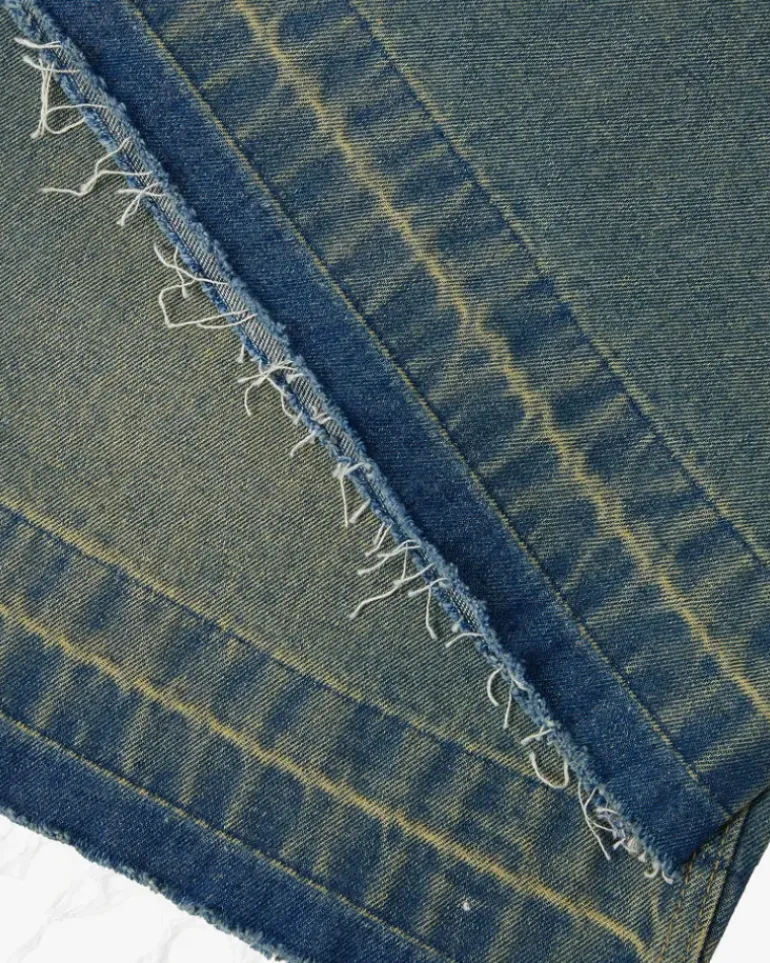 Pantalón Corto Baggy Indigo Old Denim