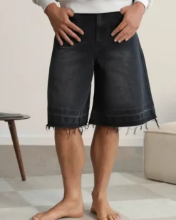 Pantalón Corto Baggy Negro Old Denim