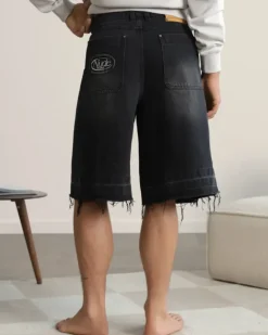 Pantalón Corto Baggy Negro Old Denim
