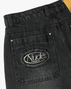 Pantalón Corto Baggy Negro Old Denim