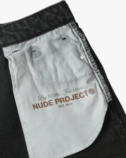 Pantalón Corto Baggy Negro Old Denim