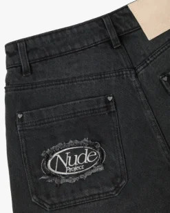 Pantalón Corto Basic Denim Negro