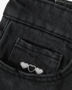 Pantalón Corto Basic Denim Negro
