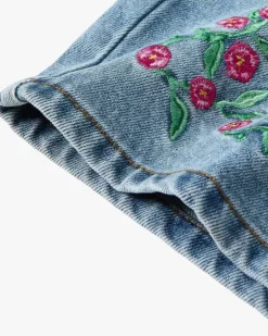 Pantalón Corto Denim Flowers