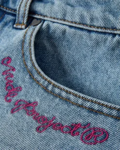 Pantalón Corto Denim Flowers