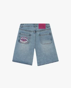 Pantalón Corto Denim Flowers