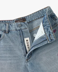Pantalón Corto Denim Flowers