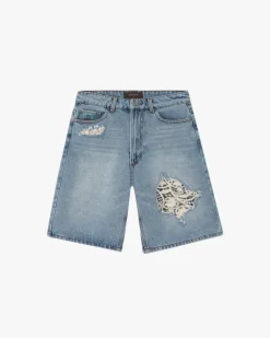Pantalón Corto Denim Lace