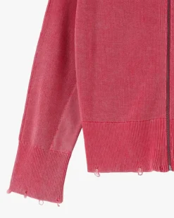 Perfect Cropped Zip-Up Hoodie Raspberry