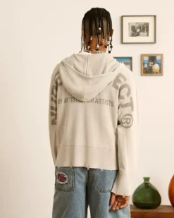 Perfect Cropped Zip-Up Hoodie Grey