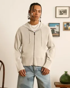 Perfect Cropped Zip-Up Hoodie Grey