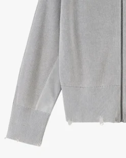Perfect Cropped Zip-Up Hoodie Grey