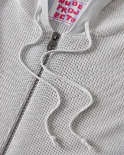 Perfect Cropped Zip-Up Hoodie Grey