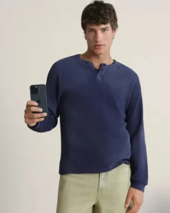 Polo Global Soon Waffle Azul Marino