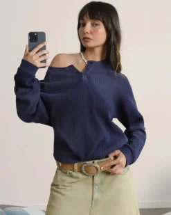 Polo Global Soon Waffle Azul Marino