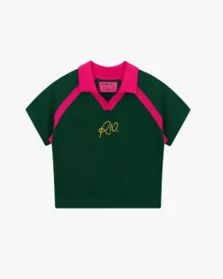R10 Knit Polo Forest Green