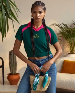 R10 Knit Polo Forest Green