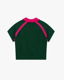 R10 Knit Polo Forest Green