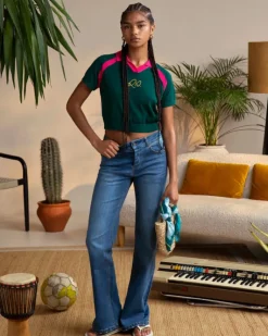 R10 Knit Polo Forest Green