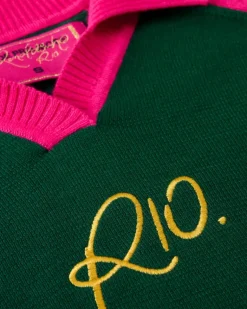 R10 Knit Polo Forest Green
