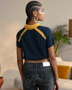 R10 Knit Polo Navy