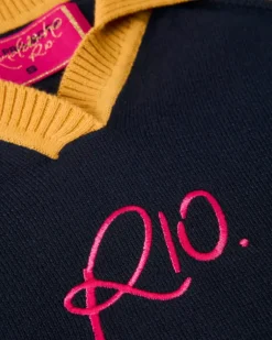 R10 Knit Polo Navy