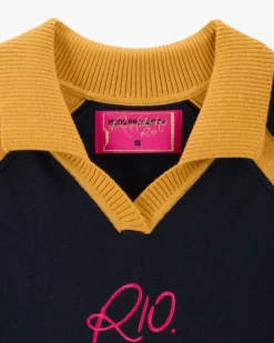 R10 Knit Polo Navy
