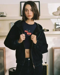 Soft Velvet Denim Jacket