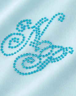 Strass Top Blue