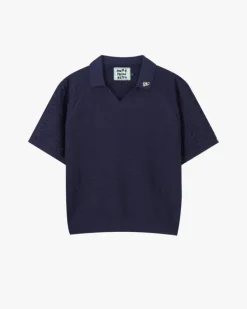 Structure Knit Polo Navy