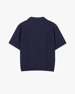 Structure Knit Polo Navy