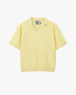 Structure Knit Polo Yellow