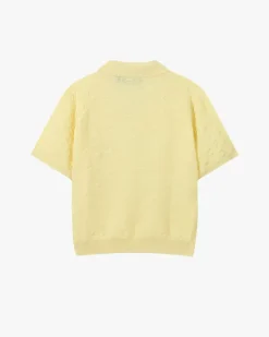 Structure Knit Polo Yellow