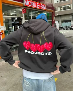 Sudadera Cherry Gris Oscuro