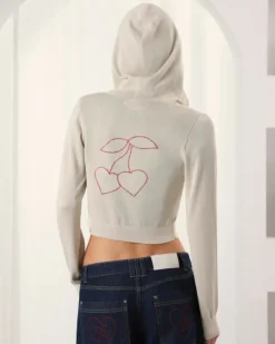 Sudadera Con Capucha Papaya Blanco Crema