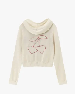 Sudadera Con Capucha Papaya Blanco Crema