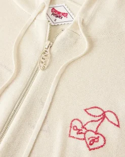 Sudadera Con Capucha Papaya Blanco Crema