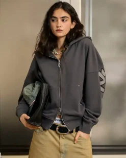 Sudadera Con Cremallera Beast Gris Oscuro