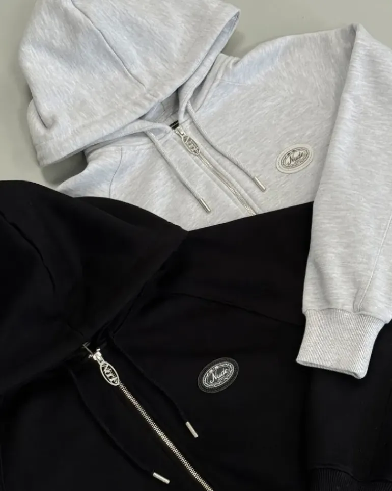 Sudadera Con Cremallera Essentials Negra
