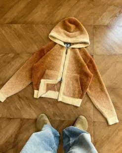 Sudadera Con Cremallera Gradient Marrón