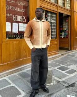 Sudadera Con Cremallera Gradient Marrón